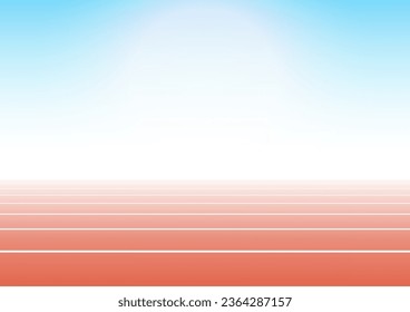 Running Track or Athlete Track . Vector Illustration.	