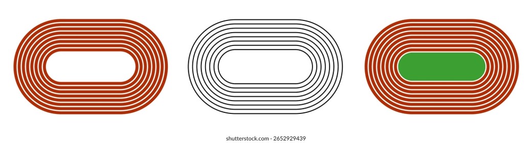 Running track, athletics, field for sports competitions