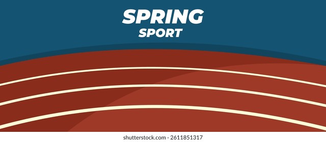 Running track background flat illustration