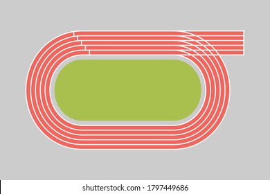 Running track field icon with background