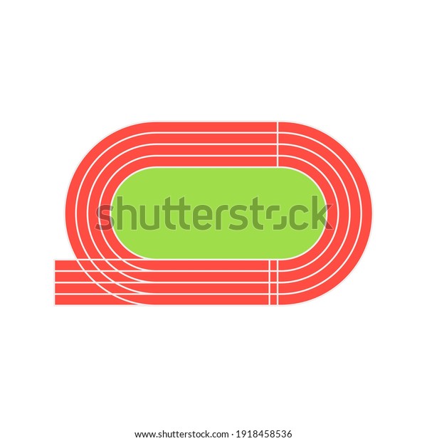Running track field icon.
Illustration of big stadium have running track. vector
illustration