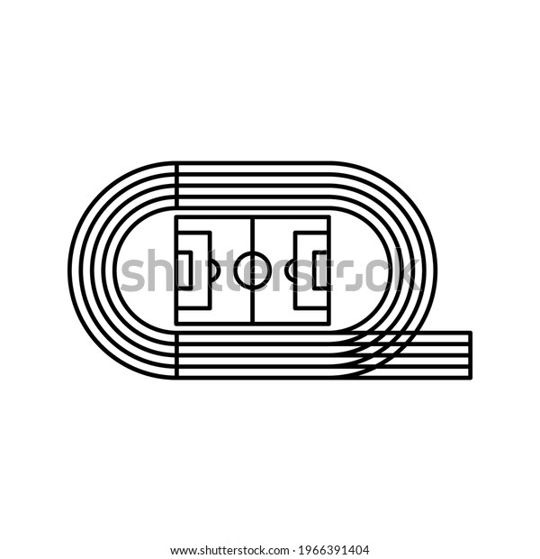 Running Track Field Icon Illustration Big Stock Vector (Royalty Free ...