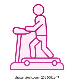 Icono de pista plana en ejecución. Iconos rosados del molino de moda de estilo plano. Diseño de estilo de gradiente de hombre de entrenamiento, diseñado para web y aplicación. Eps 10