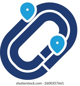 Running Track Icon Element For Design