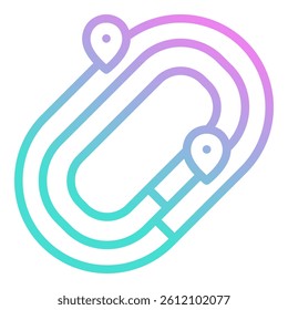 Running Track Icon Element For Design