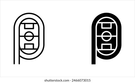 running track icon set, running track simple vector illustration on white background