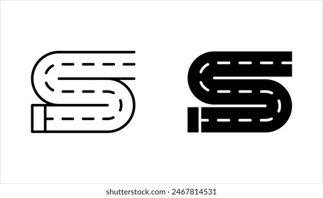 running track icon set, running track simple vector illustration on white background