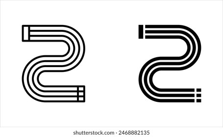 conjunto de iconos de pista en ejecución, Ilustración vectorial simple de pista en fondo blanco