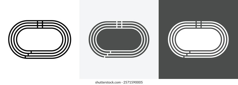 Running Track icon set vector art