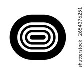 Running Track Icon Vector Symbol Design Illustration