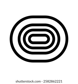Running Track Icon Vector Symbol Design Illustration