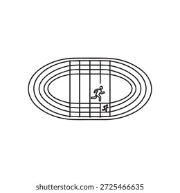 «Running Track, Jogging and Outdoor Exercise Symbol».