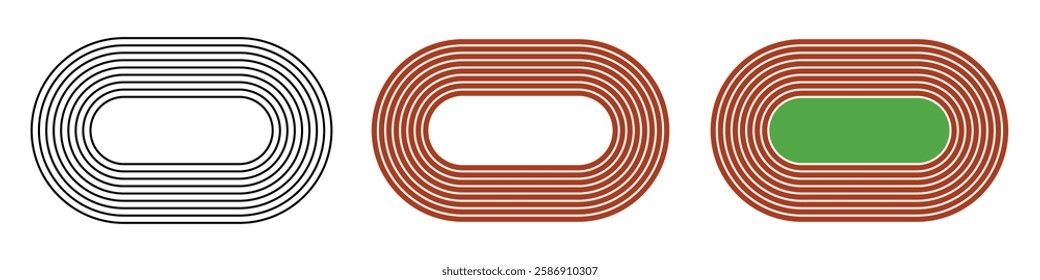 Running track sport simple design
