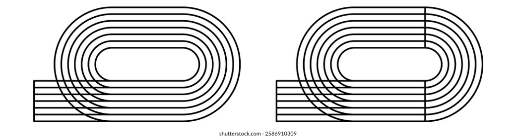 Running track sport simple design
