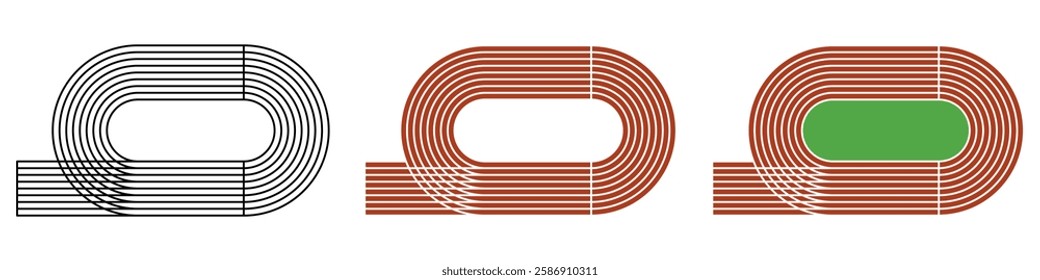 Running track sport simple design