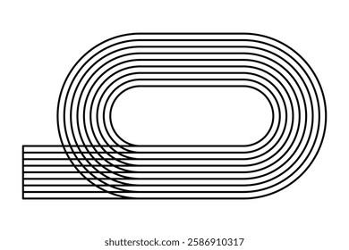 Running track sport simple design