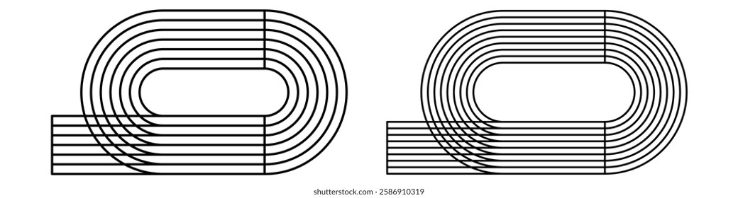 Running track sport simple design
