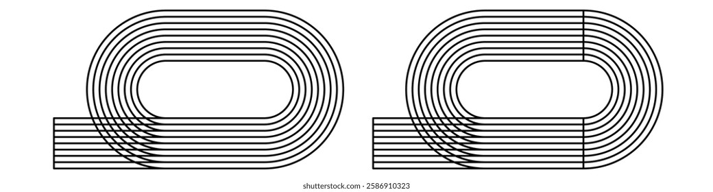 Running track sport simple design