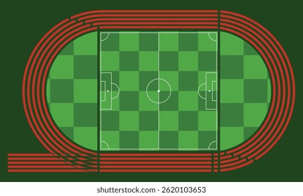 Running track sport simple design