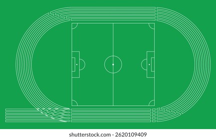 Running track sport simple design