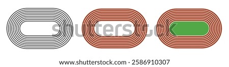 Running track sport simple design