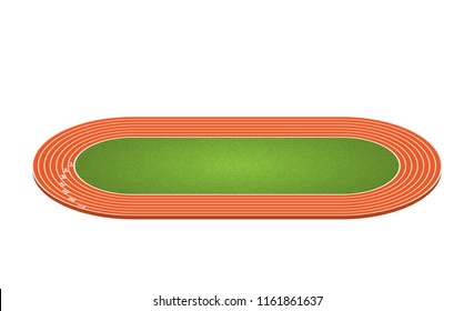 Laufstrecke des Sportstadions. Vektorgrafik.