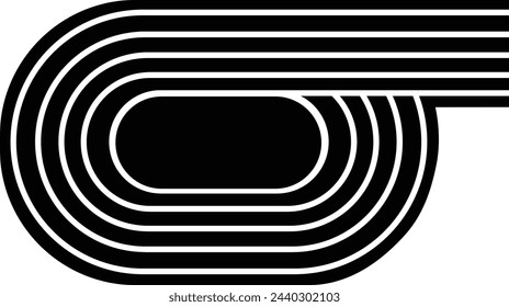 Running track, top view of sport stadium. Vector illustration.