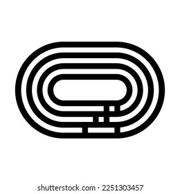 Diseño de iconos de la línea del vector de pista