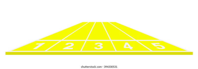 Running track in yellow design
