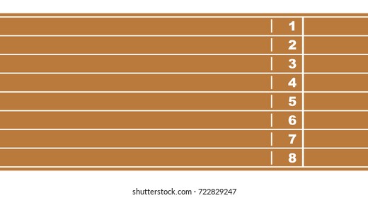 Running Tracks top view Vector Illustration