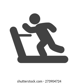 Running, treadmill, exercise, gym icon vector image. Can also be used for sports, fitness, recreation. Suitable for web apps, mobile apps and print media.