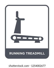 running treadmill icon vector on white background, running treadmill trendy filled icons from Gym and fitness collection, running treadmill simple element illustration