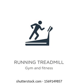 Running treadmill icon vector. Trendy flat running treadmill icon from gym and fitness collection isolated on white background. Vector illustration can be used for web and mobile graphic design, logo,