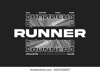 running tshirt design athletic mode, suitable for merchandise