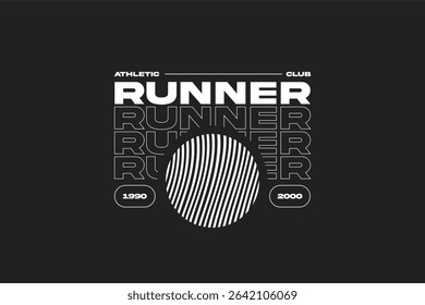 running tshirt design athletic mode, suitable for merchandise