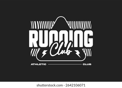 running tshirt design athletic mode, suitable for merchandise