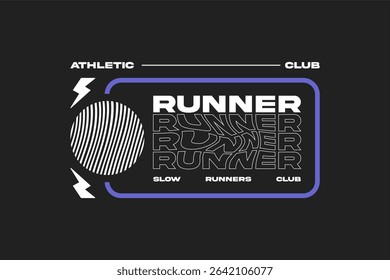 running tshirt design athletic mode, suitable for merchandise