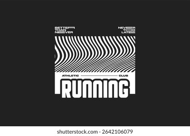 running tshirt design athletic mode, suitable for merchandise