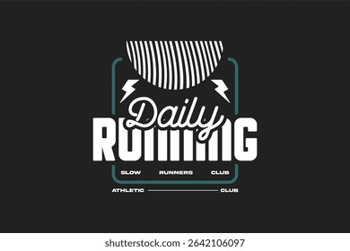 running tshirt design athletic mode, suitable for merchandise