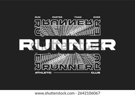 running tshirt design athletic mode, suitable for merchandise
