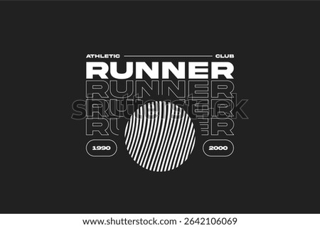 running tshirt design athletic mode, suitable for merchandise