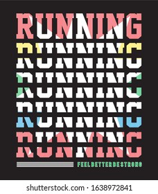 running typography for print t shirt