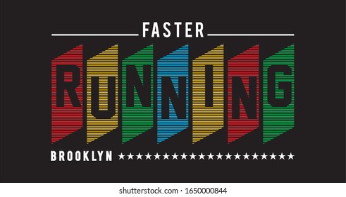 running typography for print t shirt