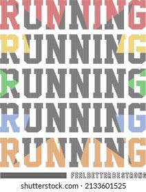 running typography for print t shirt