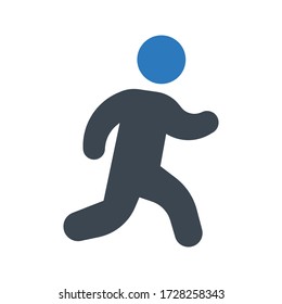 running vector  glyph color icon 