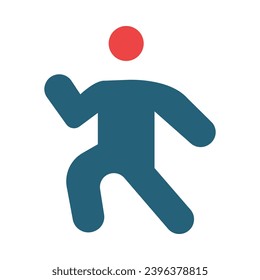 Glifo Vector En Ejecución De Dos Iconos De Color Para Uso Personal Y Comercial.
