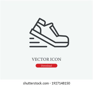 Icono de vector en ejecución.  Trazo editable. Signo de estilo lineal para uso en diseño web y aplicaciones móviles, logotipo. Ilustración de símbolo. Gráficos vectoriales de píxeles - Vector