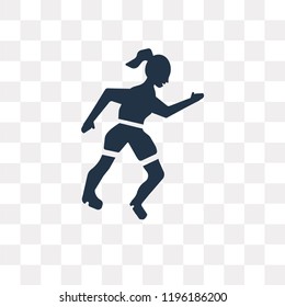 Running vector icon isolated on transparent background, Running transparency concept can be used web and mobile