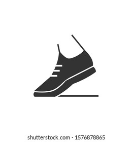running vector icon single leg in sports shoe