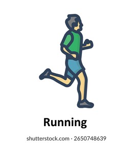 Running Vector Icon which can easily modify or edit

